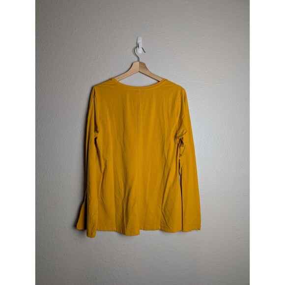 NWOT Isaac Mizrahi Live! V-Neck Knit Top  Chest Pocket Wild Honey Sz M QVC 229 - Picture 2 of 7